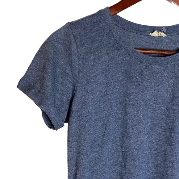 Cotton On Tee Shirt Dress Heather Navy A-Line Curved Hem Folded Cuff Extra Small - Picture 5 of 14